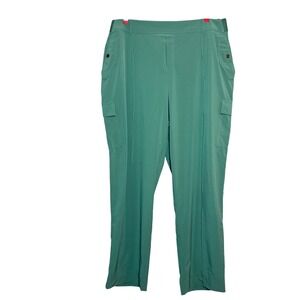 Athleta Vienna Cargo Pant Green Lightweight Travel Casual Womens Size 20